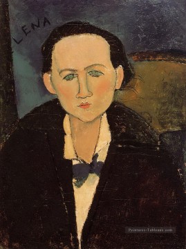 portrait Tableau Peinture - portrait d’elena pavlowski 1917 Amedeo Modigliani